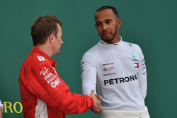 Kimi Raikkonen, Ferrari ve Lewis Hamilton, Mercedes-AMG F1 podyumda