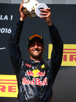 Podium: derde Daniel Ricciardo, Red Bull Racing