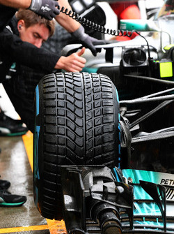 Mercedes-Benz F1 W08 front Pirelli tyre