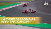 La chute de Francesco Bagnaia en toute fin de course