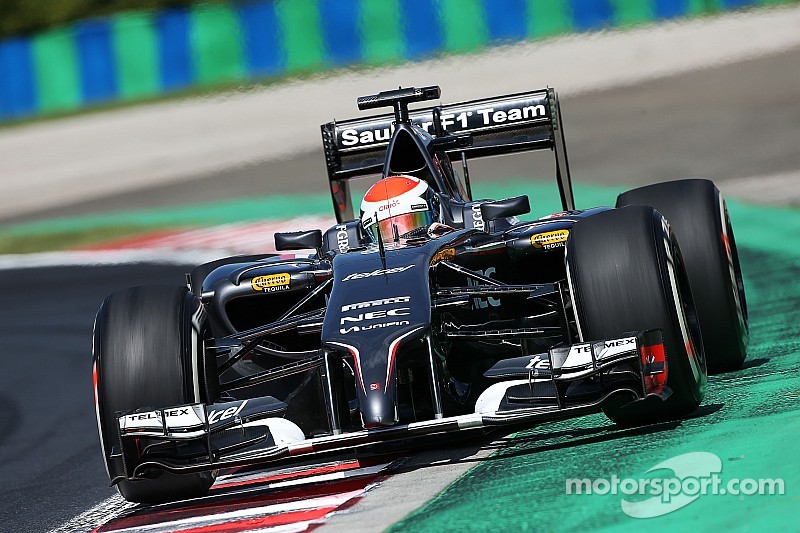 Different set-ups on both Sauber C33s were tested on Friday practice in Budapest