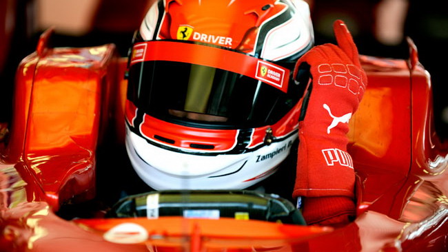 Zampieri bene sul bagnato con la F2008