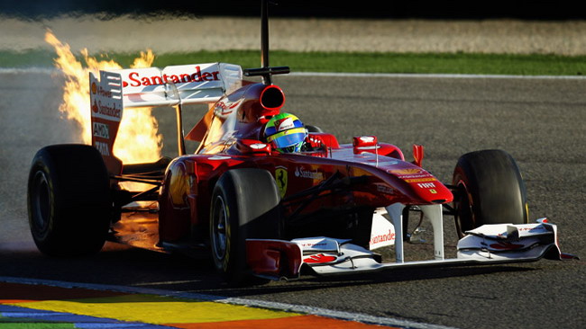 Valencia, Day 3: principio d'incendio sulla Ferrari