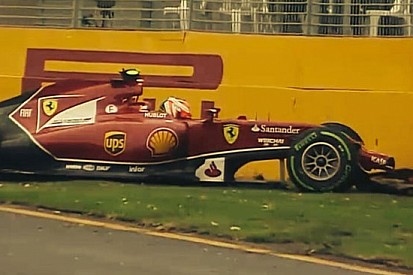 Raikkonen sbatte, ma se la prende con il traffico