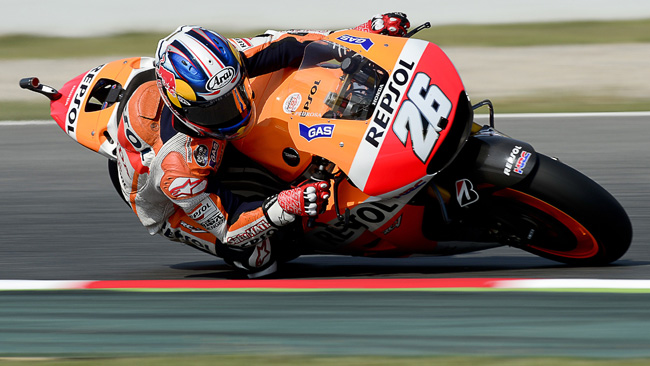 Barcellona, Warm Up: Pedrosa al top, Valentino scivola