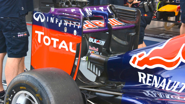 Red Bull: ala posteriore con lo slot più largo
