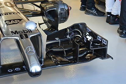 McLaren: prove di flessione dell'ala anteriore