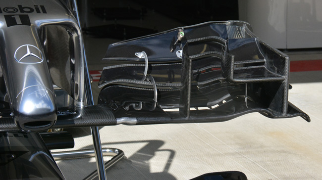 McLaren: nuovo profilo centrale dell'ala anteriore