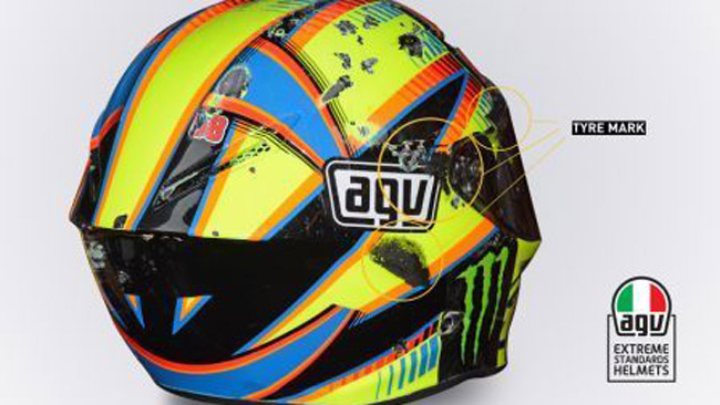 L'analisi della AGV sul casco di Aragon di Valentino