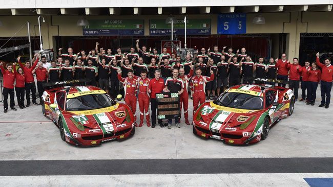 La Ferrari festeggia anche il Mondiale Costruttori GTE
