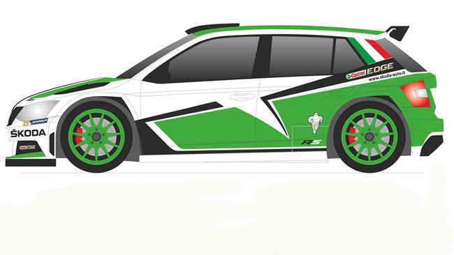 Ecco la livrea della Skoda R5 tricolore di Scandola