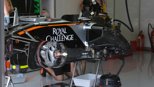 Force India: controlli pure sul retrotreno di Hulkenberg