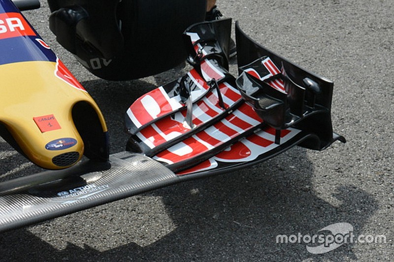 Toro Rosso: tolto l'ultimo flap dell'ala anteriore