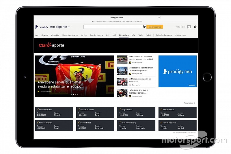 Motorsport.com et Prodigy/MSN annoncent leur partenariat en Amérique latine