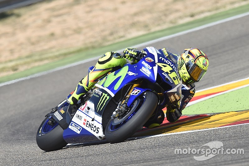 Valentino Rossi stürzt bei Reifentests in Aragon