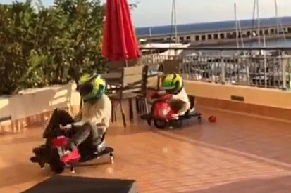 Massa brinca com o filho e "aquece" para o GP do Brasil