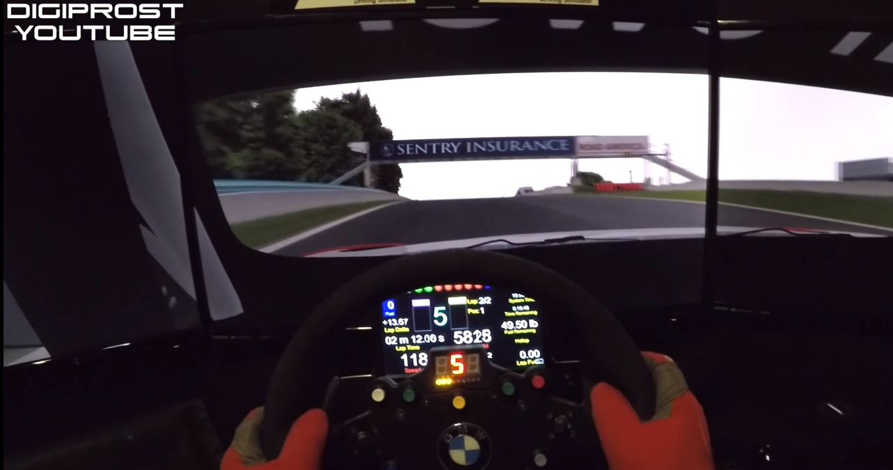Ilyen belülről egy fullos szimulátor: BMW M6 GT3