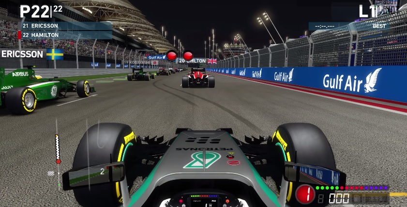 F1 2014: Ilyen a játék Bahreinben Hamiltonnal