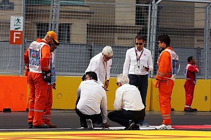 F1-officials werken aan oplossing voor kerb-probleem Baku