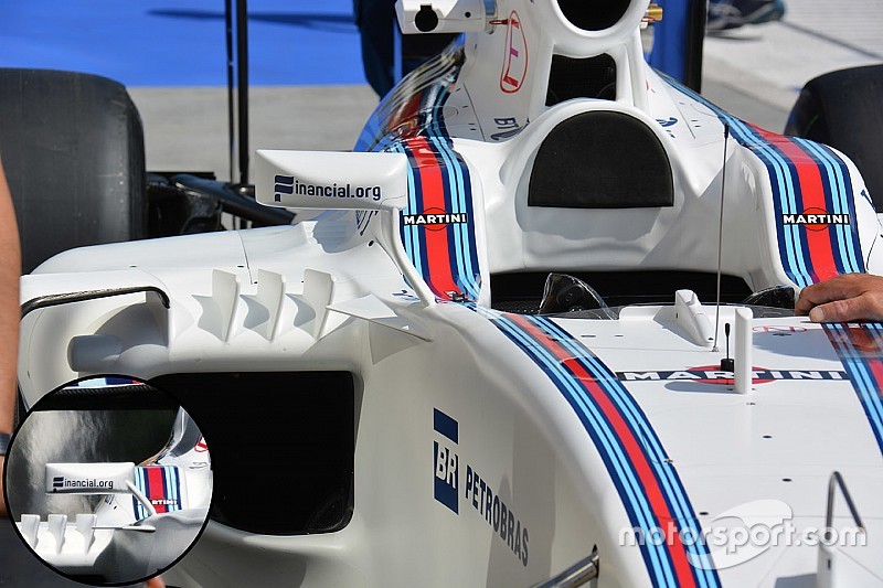 Tech update: Williams past spiegels aan voor meer downforce