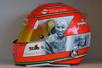 Nasr dedica il casco di Monza a Nuvolari, Alboreto, De Angelis, Farina e Ascari