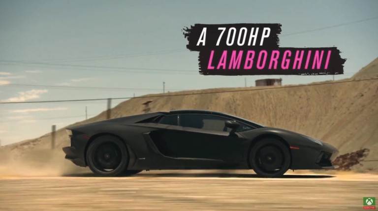 Így kell reklámfilmet csinálni egy játékhoz: 700 lóerős Lamborghini Aventadorral