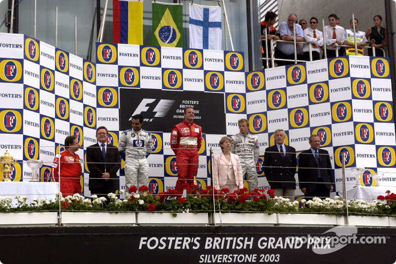 2003. Подіум: 1. Рубенс Баррікелло, Ferrari. 2. Хуан-Пабло Монтойя, Williams-BMW. 3. Кімі Райкконен, McLaren-Mercedes