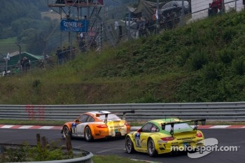#9 Porsche Team Manthey Porsche 911 GT3 R: Jörg Bergmeister, Richard Lietz, Marco Holzer, Patrick Long, #18 Manthey Racing Porsche 911 GT3 RSR: Marc Lieb, Lucas Luhr, Romain Dumas, Timo Bernhard
