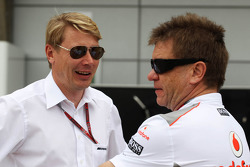 Mika Hakkinen with Dr. Aki Hintsa, McLaren Team Doctor