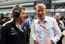 Dr. Aki Hintsa, McLaren Team Doctor with Mika Hakkinen