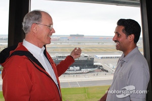 Shaikh Salman Bin Isa Al Khalifa, the chief executive of the Bahrain International Circuit, meets with GRAND-AM Road Racing Founder and NASCAR Vice Chairman and Vice President Jim FranceExecutive