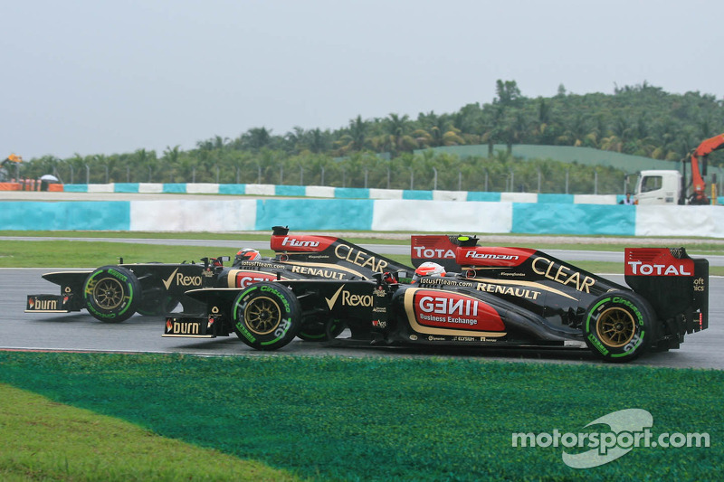 Kimi Raikkonen y Romain Grosjean, Lotus F1 E21