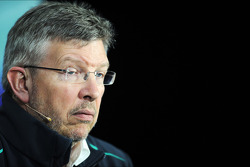 Ross Brawn, jefe de equipo del Mercedes AMG F1 Team, en la rueda de prensa de la FIA