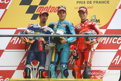 Podium: Sieger Chris Vermeulen, 2. Marco Melandri, 3. Casey Stoner