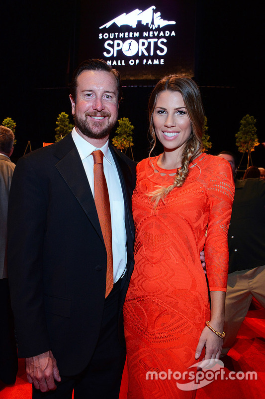 Kurt Busch with Ashley Van Metre at Meet Kurt Busch's fiancée Ashley
