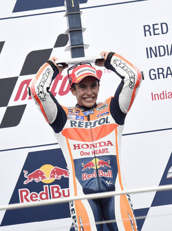 Podio: ganador de la carrera de Marc Márquez, Repsol Honda Team