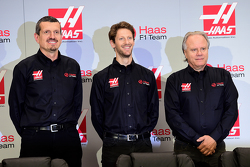 Günther Steiner, Romain Grosjean und Gene Haas