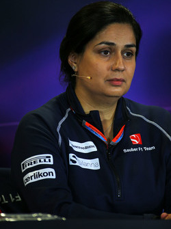 Monisha Kaltenborn, Sauber-Teamchefin, in der FIA-Pressekonferenz