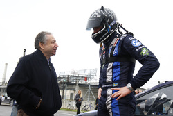 FIA-Präsident Jean Todt mit Johan Kristoffersson, Volkswagen Team Sweden