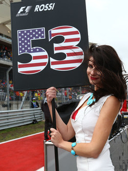 Grid girl voor Alexander Rossi, Manor Marussia F1 Team
