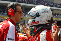 Sebastian Vettel, Ferrari, in der Startaufstellung