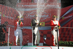 Gara 1 Pirelli NA, il podio: primo #238 The Collection Ferrari 458: Gregory Romanelli, secondo #259 Ferrai of Fort Lauderdale Ferrari 458: John Farano, terzo #277 Ferrari of Quebec Ferrari 458 Emmanuel Anassis