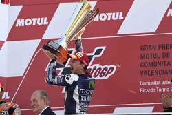 Podium:Il vincitore e campione 2015 MotoGP Lorenzo, Yamaha Factory Racing
