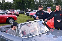 Zak Brown met Dario Franchitti en Sir Jackie Stewart