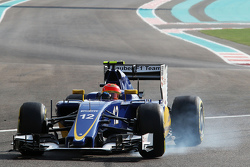 Felipe Nasr, Sauber C34 blokkeert de remmen