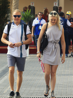 Valtteri Bottas, Williams con la sua fidanzata Emilia Pikkarainen