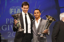 Lewis Hamilton, Mercedes AMG F1, Toto Wolff, Mercedes AMG F1 Shareholder and Executive Director
