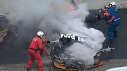 NASCAR Bristol crash between Jamie Dick and Nelson Piquet Jr. NASCAR Bristol crash between Jamie Dick and Nelson Piquet Jr.