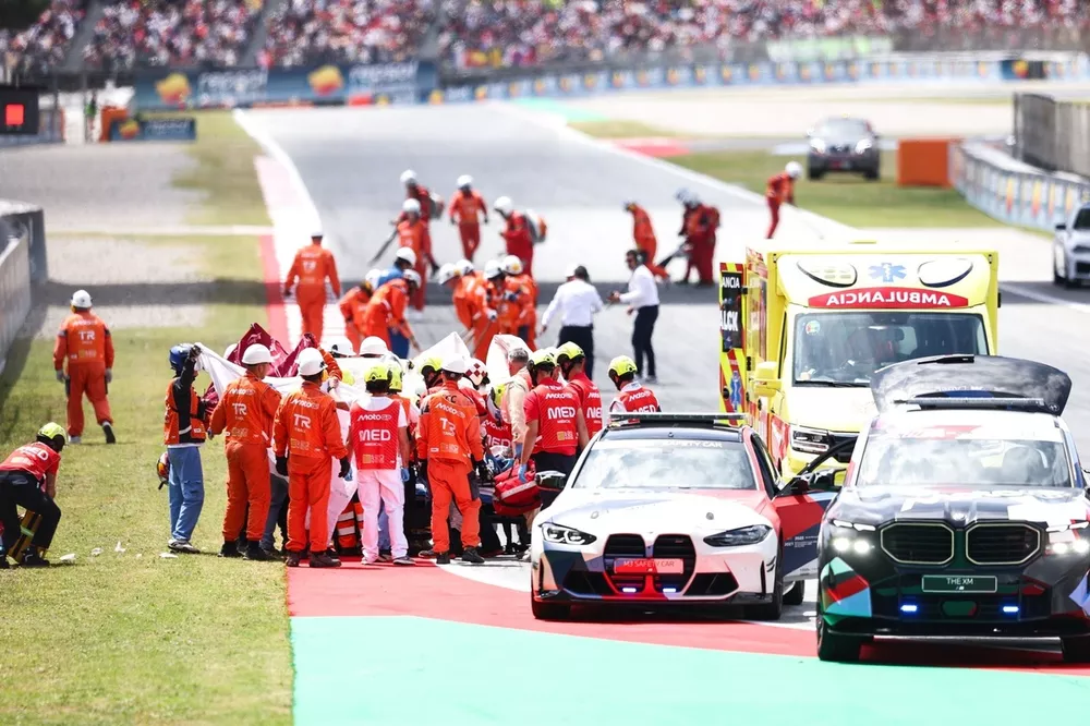 Alex M&aacute;rquez, accidente de Gresini Racing