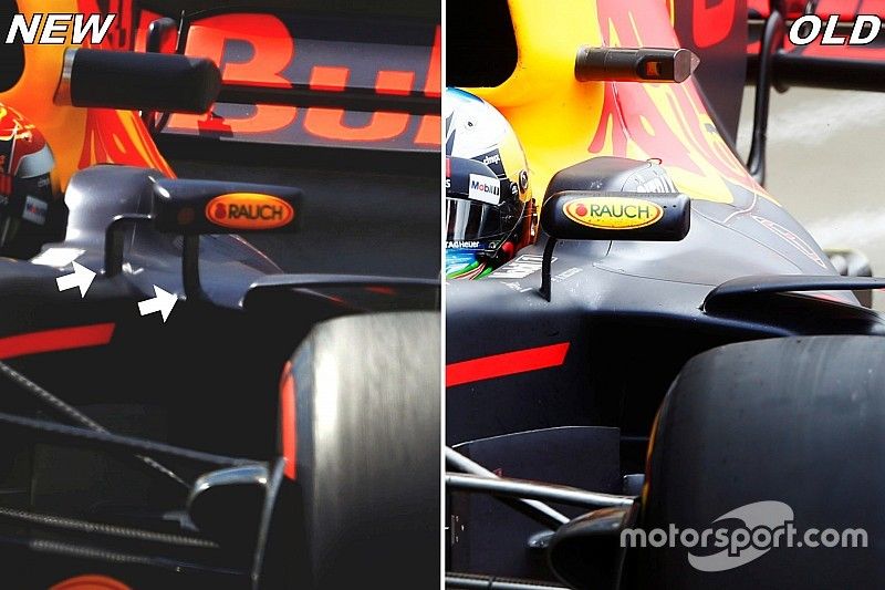 Red Bull Racing RB 13, espejos